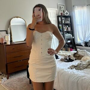 Urban white corset mini dress